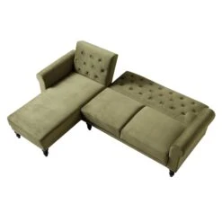 Hanney Chesterfield Chaise Sofabed In Moss Green Velvet 25 Hanney Chesterfield Chaise Sofabed In Moss Green Velvet -Daals Shop AYSF 012 MOSSGREEN VEL WB4
