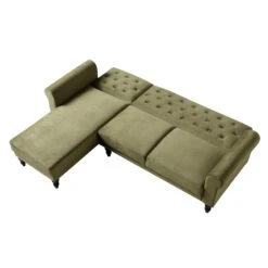 Hanney Chesterfield Chaise Sofabed In Moss Green Velvet 27 Hanney Chesterfield Chaise Sofabed In Moss Green Velvet -Daals Shop AYSF 012 MOSSGREEN VEL WB5