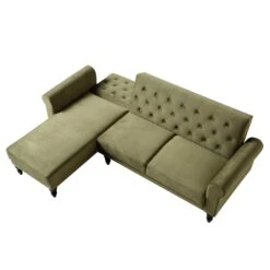 Hanney Chesterfield Chaise Sofabed In Moss Green Velvet 26 Hanney Chesterfield Chaise Sofabed In Moss Green Velvet -Daals Shop AYSF 012 MOSSGREEN VEL WB6