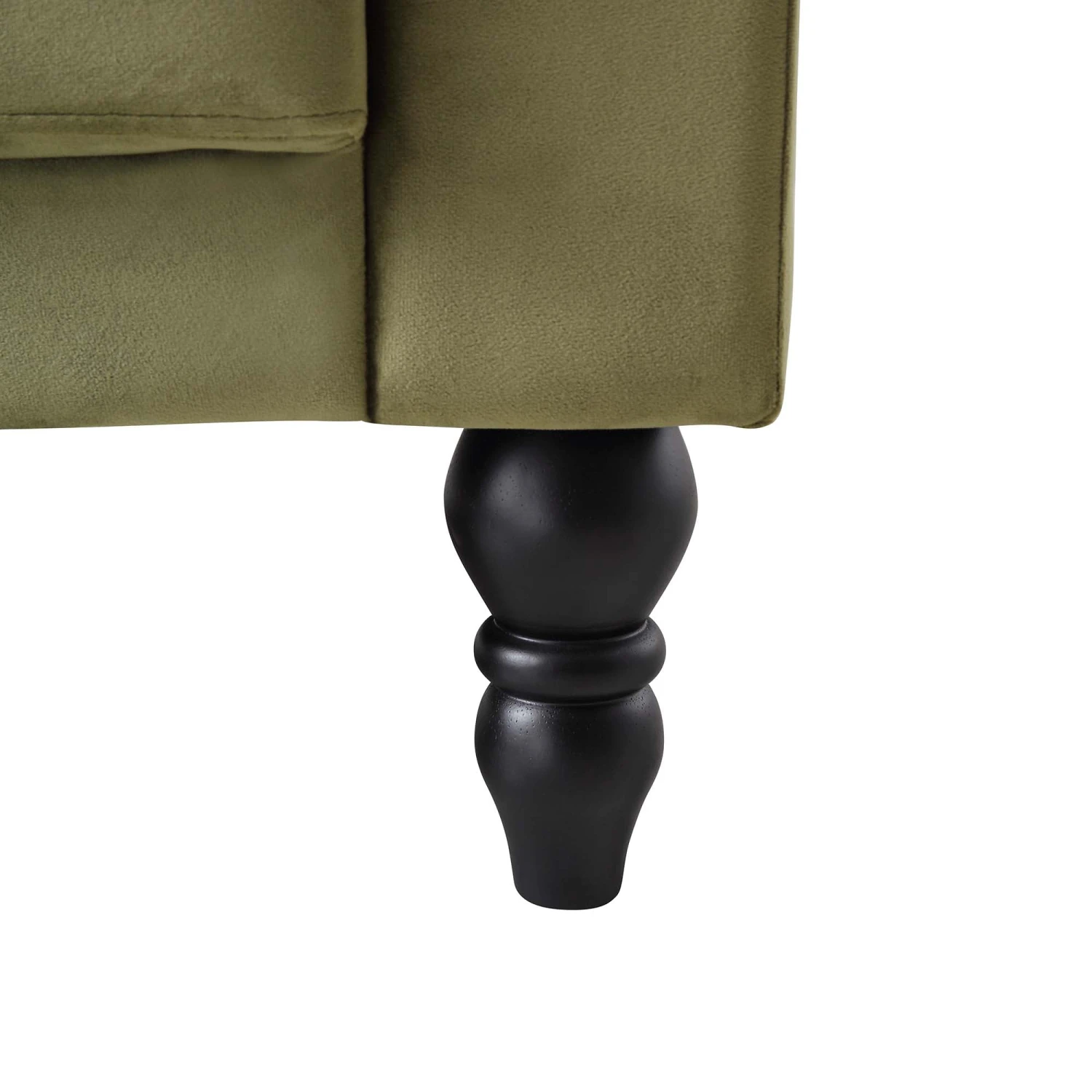 Hanney Chesterfield Chaise Sofabed In Moss Green Velvet 19 Hanney Chesterfield Chaise Sofabed In Moss Green Velvet - Image 17