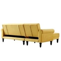 Hanney Chesterfield Chaise Sofabed In Mustard Yellow Velvet 33 Hanney Chesterfield Chaise Sofabed In Mustard Yellow Velvet -Daals Shop AYSF 012 MUSTARD VEL WB10