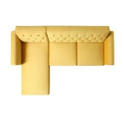 Hanney Chesterfield Chaise Sofabed In Mustard Yellow Velvet 31 Hanney Chesterfield Chaise Sofabed In Mustard Yellow Velvet -Daals Shop AYSF 012 MUSTARD VEL WB8