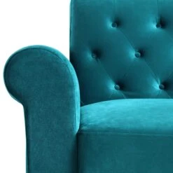 Hanney Chesterfield Chaise Sofabed In Teal Velvet -Daals Shop AYSF 012 TEAL VEL detail3