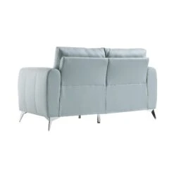 Noak 2-Seater Grey Faux Leather Sofa With Chrome Legs -Daals Shop AYSF 014 GREY PU 2ST WB5