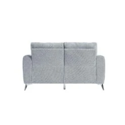 Noak 2-Seater Grey Woven Fabric Sofa With Chrome Legs -Daals Shop AYSF 014 GREY WOVEN 2ST WB3