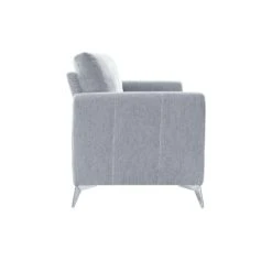 Noak 2-Seater Grey Woven Fabric Sofa With Chrome Legs -Daals Shop AYSF 014 GREY WOVEN 2ST WB4