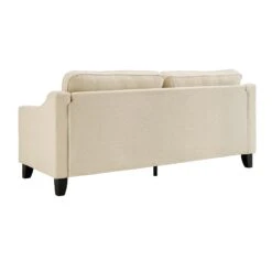 Harper 3-Seater Slope Arm Beige Woven Fabric Sofa -Daals Shop AYSF 015 BEIGE WOVEN 3ST WB4