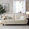 Harper 3-Seater Slope Arm Beige Woven Fabric Sofa -Daals Shop AYSF 015 BEIGE WOVEN 3ST main