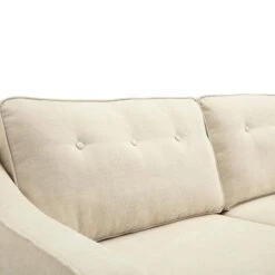Harper 3-Seater Slope Arm Beige Woven Fabric Sofa -Daals Shop AYSF 015 BEIGE WOVEN detail1