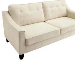 Harper 3-Seater Slope Arm Beige Woven Fabric Sofa -Daals Shop AYSF 015 BEIGE WOVEN detail2