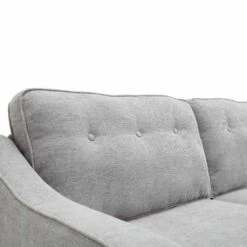 Harper 3-Seater Slope Arm Grey Woven Fabric Sofa -Daals Shop AYSF 015 GREY WOVEN detail1