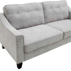 Harper 3-Seater Slope Arm Grey Woven Fabric Sofa -Daals Shop AYSF 015 GREY WOVEN detail2