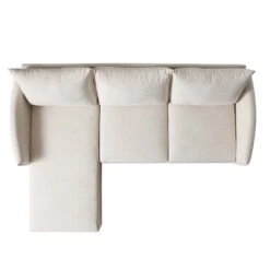 Bari Light Beige Woven Fabric Chaise Sofa 22 Bari Light Beige Woven Fabric Chaise Sofa -Daals Shop AYSF 08 BEIGEFAB LS WB3