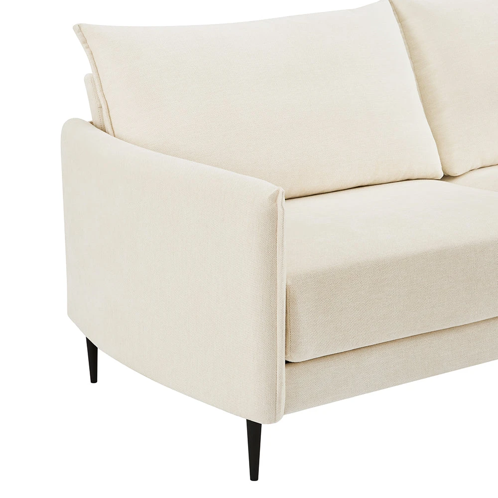 Bari Beige Woven Fabric Sofa 14 Bari Beige Woven Fabric Sofa - Image 12