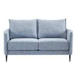 Bari Flax Blue Fabric Sofa -Daals Shop AYSF 08 BLUEFAB 2ST 1