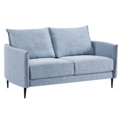 Bari Flax Blue Fabric Sofa -Daals Shop AYSF 08 BLUEFAB 2ST 2