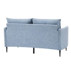 Bari Flax Blue Fabric Sofa -Daals Shop AYSF 08 BLUEFAB 2ST 3