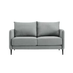Bari Light Grey Brushed Fabric Sofa -Daals Shop AYSF 08 LGREYFAB 2ST 3