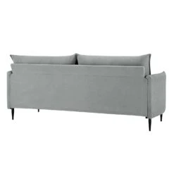 Bari Light Grey Brushed Fabric Sofa -Daals Shop AYSF 08 LGREYFAB 3ST 4