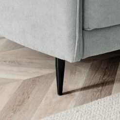 Bari Light Grey Brushed Fabric Sofa -Daals Shop AYSF 08 LGREYFAB detail3