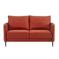 Bari Burnt Ochre Fabric Sofa -Daals Shop AYSF 08 ORANGEFAB 2ST 1