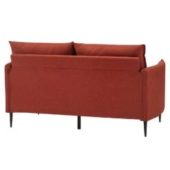 Bari Burnt Ochre Fabric Sofa -Daals Shop AYSF 08 ORANGEFAB 2ST 3
