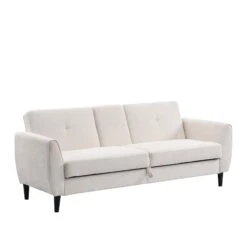 Latimer Beige Woven Fabric 3-Seater Storage Sofa Bed -Daals Shop AYSF 09 BEIGEWOVEN 3ST WB2