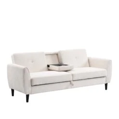 Latimer Beige Woven Fabric 3-Seater Storage Sofa Bed -Daals Shop AYSF 09 BEIGEWOVEN 3ST WB3