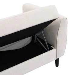 Latimer Beige Woven Fabric 3-Seater Storage Sofa Bed -Daals Shop AYSF 09 BEIGEWOVEN 3ST detail4