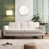 Latimer Beige Woven Fabric 3-Seater Storage Sofa Bed