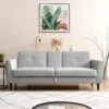 Latimer Grey Faux Leather 3-Seater Storage Sofa Bed 2 Latimer Grey Faux Leather 3-Seater Storage Sofa Bed -Daals Shop AYSF 09 GREYPU 3ST main