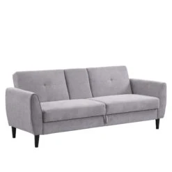 Latimer Light Grey Brushed Fabric 3-Seater Storage Sofa Bed -Daals Shop AYSF 09 LGREYFAB 3ST WB2