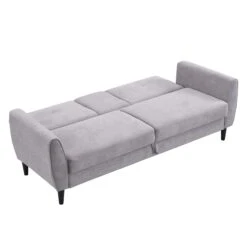 Latimer Light Grey Brushed Fabric 3-Seater Storage Sofa Bed -Daals Shop AYSF 09 LGREYFAB 3ST WB6