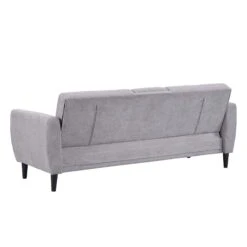 Latimer Light Grey Brushed Fabric 3-Seater Storage Sofa Bed -Daals Shop AYSF 09 LGREYFAB 3ST WB9