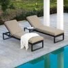 Albany Aluminium Sun Lounger And Side Table Set, Taupe -Daals Shop AlbanyLoungerMAIN EDITED