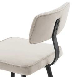 Charlecote Set Of 2 Champagne Colour Velvet Upholstered Bar Stools 20 Charlecote Set Of 2 Champagne Colour Velvet Upholstered Bar Stools -Daals Shop BCH 2127 CHAMP VEL 2P detail2