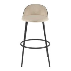 Barton Set Of 2 Champagne Velvet Upholstered Bar Stools With Contrast Piping 15 Barton Set Of 2 Champagne Velvet Upholstered Bar Stools With Contrast Piping -Daals Shop BCH 2129 CHAMP VEL 2P 3