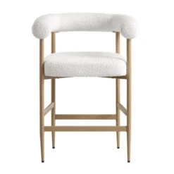 Fulbourn White Boucle Counter Stool With Natural Wood Effect Legs 16 Fulbourn White Boucle Counter Stool With Natural Wood Effect Legs -Daals Shop BCH 2171 WHITE BOUCLE NAT WB2