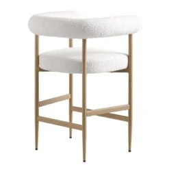 Fulbourn White Boucle Counter Stool With Natural Wood Effect Legs 20 Fulbourn White Boucle Counter Stool With Natural Wood Effect Legs -Daals Shop BCH 2171 WHITE BOUCLE NAT WB4