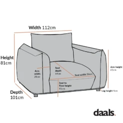Gianni Armchair, Mist Grey Boucle -Daals Shop BO 9678 1ST fd10b085 8ba0 4e8f 947a 611606dc8577