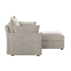 Byron Pillow Edge Mist Grey Boucle Modular Sofa, 2-Seater Chaise -Daals Shop BOSF 7053 GREY BOU 2STCHAISE WB6