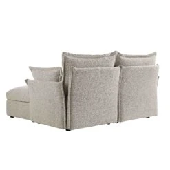 Byron Pillow Edge Mist Grey Boucle Modular Sofa, 2-Seater Chaise -Daals Shop BOSF 7053 GREY BOU 2STCHAISE WB7