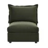 Byron Pillow Edge Moss Green Velvet Modular Sofa, 1 Seater Armless -Daals Shop BOSF 7053 MOSS VEL 1