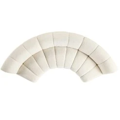 Granvia Ecru Boucle Modular Sofa, 3-Seater Curved Sofa -Daals Shop BOSF 9381 BEIGE BOU 3ST CURVED WB1