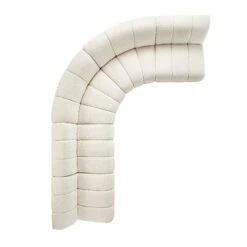 Granvia Ecru Boucle Modular Sofa, 5-Seater Grand L-Shaped Sofa -Daals Shop BOSF 9381 BEIGE BOU 5ST CORNER WB2