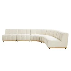 Granvia Ecru Boucle Modular Sofa, 5-Seater Grand L-Shaped Sofa -Daals Shop BOSF 9381 BEIGE BOU 5ST CORNER WB3