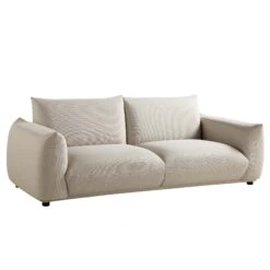 Gianni Three Seater Sofa, Beige Woven Fabric -Daals Shop BOSF 9678 BEIGE WOV 3ST WB2