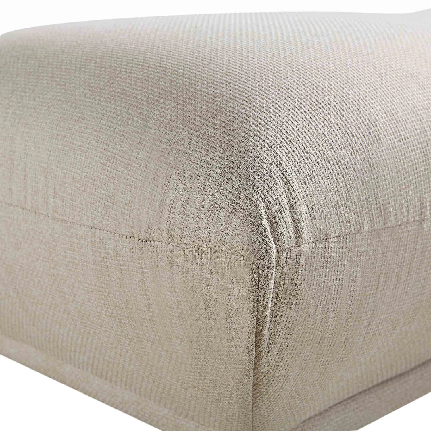 Gianni Pouffe, Beige Woven Fabric 10 Gianni Pouffe, Beige Woven Fabric - Image 8