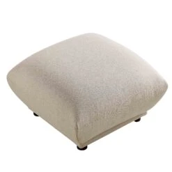 Gianni Pouffe, Beige Woven Fabric 15 Gianni Pouffe, Beige Woven Fabric -Daals Shop BOSF 9678 BEIGE WOV STOOL scene1
