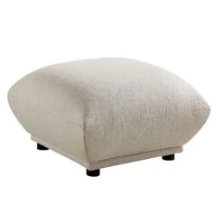 Gianni Pouffe, Beige Woven Fabric 14 Gianni Pouffe, Beige Woven Fabric -Daals Shop BOSF 9678 BEIGE WOV STOOL scene2
